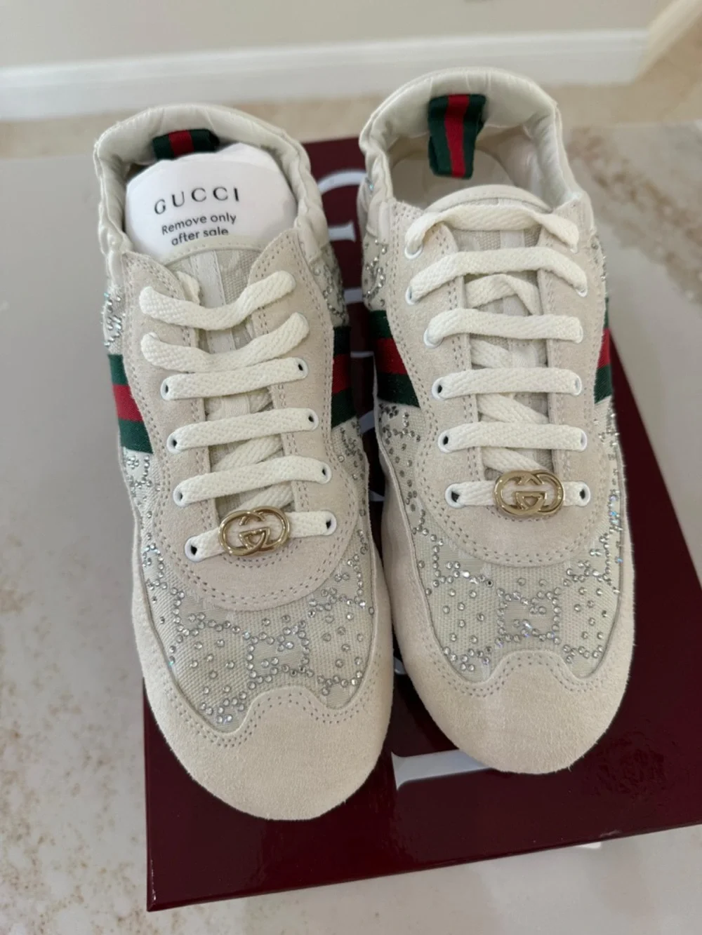 Women’s Gucci Shift GG Crystal sneaker - Picture 7 of 8